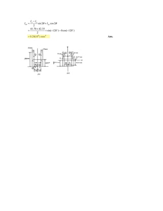 7 114.
A cable has a weight density J and is supported at points that are a distance d apart and at the
same elevation. If it has a length L, determine the sag.
Given:
J 30
N
cm
˜ d 25m L 26m
Solution:
Guess FH 1000N
Given
L
2
FH
J
sinh
J
FH
d
2
§
¨
©
·
¸
¹
˜
ª
«
¬
º
»
¼
˜
ª
«
¬
º
»
¼
 0= FH Find FH  