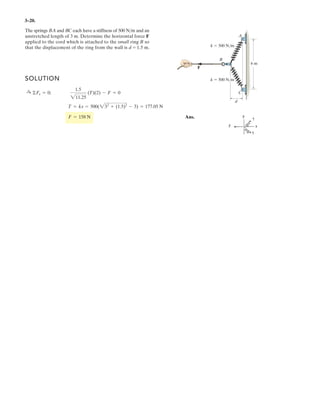 2–112.
SOLUTION
Since the component of is equal to the sum of the components of B and
D, then
(QED)
Also,
(QED)= (A # B) + (A # D)
= (AxBx + AyBy + AzBz) + (AxDx + AyDy + AzDz)
= Ax (Bx + Dx) + Ay (By + Dy) + Az (Bz + Dz)
A # (B + D) = (Ax i + Ay j + Azk) # [(Bx + Dx)i + (By + Dy)j + (Bz + Dz)k]
A # (B + D) = A # B + A # D
(B + D)
Given the three vectors A, B, and D, show that
.A # (B + D) = (A # B) + (A # D)
 