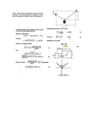 2 11
Determine the magnitude of the projected component of r1 along r2, and the projection of r2
along r1.
Given:
r1 9 m
r2 6 m
D 60 deg
E 45 deg
J 120 deg
I 30 deg
H 40 deg
Solution:
Write the vectors and unit vectors
r1v r1
sin H  
