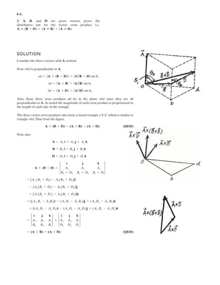 3–1.
SOLUTION
Solving:
Ans.
Ans.F1 = . kN
F2 = 9. kN
0.5F2 - 0.8660F1 = 1.7
+ c©Fy = 0; F2 cos 60° + 5 sin 30° - F1 sin 60° -
3
5
(7) = 0
0.866F2 + 0.5F1 = 9.930
:+ ©Fx = 0; F2 sin 60° + F1 cos 60° - 5 cos 30° -
4
5
(7) = 0
The members of a truss are pin connected at joint O.
Determine the magnitudes of and for equilibrium.
Set .u = 60°
F2F1
x
O
y
30Њ
5 kN
7 kN
3
4
5
F2
F1
u
45
3 49
60°
 