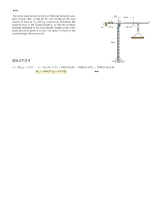 0
6Fx = 0;

n 6Fy = 0; TBC sin T1  