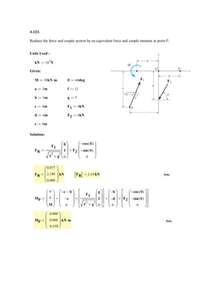 0
6Fz = 0; FADcos T1  