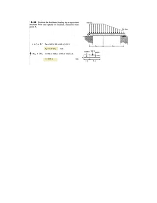 x
O
y
70Њ
30Њ
5 kN
7 kN
3
4
5
F2
F1
u
3–70. The members of a truss are pin connected at joint O.
Determine the magnitudes of and for equilibrium.
Set .u =
F2F1
50°
2 1
2 1
2 1
2 1
2
4
0; sin70 cos50 5 cos30 (7) 0
5
0.9397 0.6428 9.930
3
0; cos70 5 sin30 sin 50 (7) 0
5
0.3420 0.7660 1.7
Solving :
9.26 kN Ans.
=1.91 kN Ans.
x
y
1
F F F
F F
F F F
F F
F
F
+
→Σ = ° + ° − ° − =
+ =
+ ↑ Σ = ° + ° − ° − =
− =
=
 