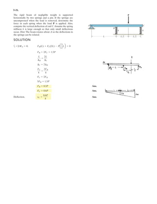 4–36.
SOLUTION
Ans.MO = {-128i + 128j - 257k} N # m
MO = rOC * F = 3
i j k
4 0 -2
1
3.742(80) - 3
3.742(80) - 2
3.742(80)
3
rAC = 2(1)2
+ (-3)2
+ (-2)2
= 3.742 m
rAC = {1i - 3j - 2k} m
The curved rod lies in the x–y plane and has a radius of 3 m.
If a force of acts at its end as shown, determine
the moment of this force about point O.
F = 80 N
3 m
1 m
2 m
x C
A
y
z
3 m
O
F 80 N
B
45
 