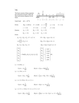 5–58. Determine the minimum cable force T and critical
angle which will cause the tow truck to start tipping, i.e., for
the normal reaction at A to be zero.Assume that the truck is
braked and will not slip at B. The truck has a total mass of
4 Mg and mass center at G.x
u
1.25 m
3 m
A
G
B F T
1.5 m
2 m 2.5 m
u
.
.
 