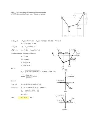 RD
RE
RF
§
¨
¨
¨
©
·
¸
¸
¸
¹
113.1
113.1
68.7
§
¨
¨
©
·
¸
¸
¹
kN Ans.
–
 