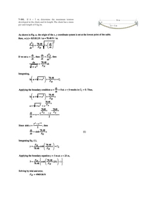 5–69. Determine the components of reaction acting at the
smooth journal bearings A, B, and C.
0.6 m
45Њ
x y
C
z
B
A
0.4 m
0.8 m
0.4 m
450 N
300 N и m
 