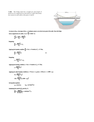 5–73. If and , determine
the tension developed in cables AB, CD, and EF. Neglect
the weight of the plate.
y = 1 mP = 6 kN, x = 0.75 m z
F
B
D
A
y
x
x y
E
C
P
2 m
2 m
 