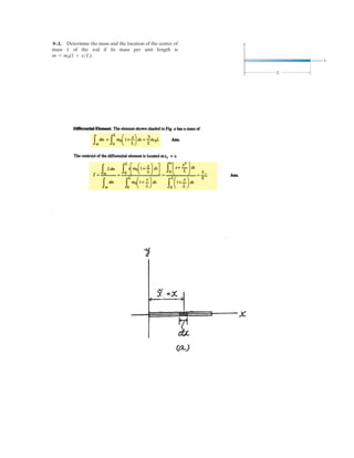 6–102.
1.5 m
0.25 m
0.3 m
0.1 m
0.2 m 1.25 m
0.6 m
0.4 m 0.3 m
A B
C
F
D
G
E
SOLUTION
a
Ans.
Ans.
a
Ans.
Ans.FF = 21 22
+ 116 23222
= 16.8 kN
Fy = 16 232 N
-Fy - 2943 + 19 618 cos 12.2° = 0+ c©Fy = 0;
Fx =
Fx - 19 618 sin 12.2° = 0:+ ©Fx = 0;
FCD = 19 618 N = 19.6 kN
294312.802 - FCD1cos 12.2°210.72 + FCD1sin 12.2°211.252 = 0+©MF = 0;
FE = 21 22
+ 1294322
=
Ey = 2 NEy - 2 = 0;+ c©Fy = 0;
Ex =-Ex + = 0;:+ ©Fx = 0;
FAB =
294310.12 - FAB10.252 = 0+©ME = 0;
The tractor boom supports the uniform mass of 600 kg in
the bucket which has a center of mass at G. Determine the
force in each hydraulic cylinder AB and CD and the
resultant force at pins E and F. The load is supported
equally on each side of the tractor by a similar mechanism.
1177.2 N = 1.18 kN
1177.2 1177.2 N
943 943
1177.2 3.17 kN
4145.8 N
4145.8
2943 N
2943 N
 