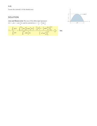 6 1
The structure is subjected to the loadings shown.Member AB is supported by a ball-and-socket
at A and smooth collar at B. Member CD is supported by a pin at C. Determine the x, y, z
components of reaction at A and C.
Given:
a 2 m M 800 N m˜
b 1.5 m F 250 N
c 3 m T1 60 deg
d 4 m T2 45 deg
T3 60 deg
Solution:
Guesses
Bx 1 N By 1 N
Ax 1 N Ay 1 N Az 1 N
Cx 1 N Cy 1 N Cz 1 N
MBx 1 N m˜ MBy 1 N m˜
MCy 1 N m˜ MCz 1 N m˜
Given
Ax
Ay
Az
§
¨
¨
¨
©
·
¸
¸
¸
¹
Bx
By
0
§
¨
¨
¨
©
·
¸
¸
¸
¹
 0
c
a
0
§
¨
¨
©
·
¸
¸
¹
Bx
By
0
§
¨
¨
¨
©
·
¸
¸
¸
¹
u
M
0
0
§
¨
¨
©
·
¸
¸
¹

MBx
MBy
0
§
¨
¨
¨
©
·
¸
¸
¸
¹
 0
F
cos T1  