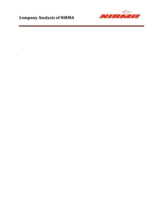 Company Analysis of NIRMA




 .
 