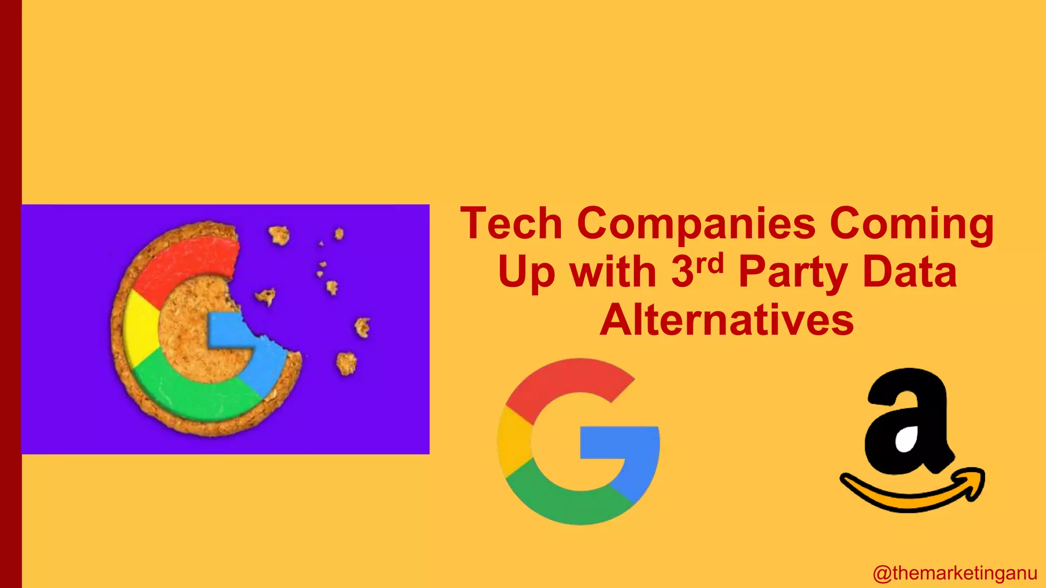 @themarketinganu
Tech Companies Coming
Up with 3rd Party Data
Alternatives
 