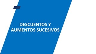 DESCUENTOS Y
AUMENTOS SUCESIVOS
 