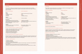 páginas112e113
Carpinteiro
ATIVIDADES
Cortar peças de madeira para montagem de formas para colunas, vigas, escadas, estrutura de telhado,
escoramento de laje, fechamento de vãos e periferias. Instalar batentes, portas e formas. Separar madeiras e
pregos reutilizáveis.
Riscos ocupacionais	 Fontes geradoras
Físicos
Ruído;	 Sistema operacional da serra de disco;
Radiação ultravioleta;	 Sol;
Umidade;	 Chuva;
Calor, frio.	 Alterações climáticas.
Químicos
Poeiras de madeiras	 Corte de madeiras
Ergonômicos
Postura inadequada, esforço físico intenso, 	 Exigências da atividade;
repetitividade de movimentos, pressão temporal, 	 Levantamento e transporte manual de materiais com
ritmo de trabalho intenso, trabalho em pé por 	 peso e tamanho diversos.
períodos prolongados.	
Acidentes
Queda em mesmo nível ou de nível diferente;	 Piso irregular, trabalho em altura;
Corpo estranho nos olhos.	 Projeção de fragmentos.
EPC recomendado de acordo com a atividade a ser executada
Instalar / manter coifa protetora de disco e cutelo divisor;
Instalar dupla isolação elétrica na serra circular;
Orientar para o uso de dispositivo empurrador;
Sistema de ventilação local exaustora;
Pranchas sobre as armações nas formas;
Proteção nas pontas dos vergalhões.
EPI recomendado de acordo com a atividade a ser executada
Capacete de segurança, óculos de segurança, protetor facial, protetor auditivo, respirador contra poeira, luvas
de raspa ou vaqueta, creme protetor com filtro solar, calçado de segurança com biqueira, capa de chuva com
capuz, cinturão de segurança tipo pára-quedista com trava-quedas.
Medidas de controle necessárias
Trabalhador qualificado;
Fechamento de periferias;
Fechamento de vãos e aberturas de piso;
Treinamento postural para levantamento e transporte manual de cargas, e para exercício das atividades em
pé ou agachado;
Manutenção preventiva dos equipamentos de movimentação manual de cargas;
Bancada com aproximadamente 75cm de altura para apoio de ferramentas e materiais durante o trabalho.
Eletricista
ATIVIDADES
Passar a fiação, instalar quadros de força e luz, eletrodutos, conduítes, caixas de passagem e demais
componentes, energizar a rede elétrica e executar testes.
Riscos ocupacionais	 Fontes geradoras
Físicos
Radiação ultravioleta;	 Sol;
Umidade;	 Chuva;
Calor, frio.	 Intempéries.
Ergonômicos
Postura inadequada; repetitividade de 	 Exigência da atividade;
movimentos, pressão temporal, ritmo de 	 Passagem dos fios;
trabalho intenso, trabalho em pé ou agachado 	 Levantamento e transporte manual de materiais com
por períodos prolongados;	 peso e tamanho diversos.
Preensão e pinça com força.	
Acidentes
Queda;	 Piso irregular, trabalho em altura;
Corpo estranho nos olhos;	 Projeção de fragmentos;
Choque elétrico.	 Componentes energizados.
EPC recomendado de acordo com a atividade a ser executada
Aterramento dos quadros elétricos.
EPI recomendado de acordo com a atividade a ser executada
Capacete de segurança, óculos de segurança, protetor auditivo, calçado de segurança, luvas de malha de
algodão ou vaqueta, creme protetor com filtro solar, calçado de segurança para eletricista, cinturão de
segurança tipo pára-quedista e trava-quedas.
Medidas de controle necessárias
Trabalhador qualificado, em atendimento a NR-10;
Fechamento de periferias;
Fechamento de vãos e aberturas de piso;
Orientações de exercícios de alongamento para as mãos;
Bancada com aproximadamente 75cm de altura para apoio de ferramentas e materiais durante o trabalho.
Treinamento postural para levantamento e transporte manual de cargas, e para exercício das atividades em
pé e agachado.
|manualdesegurançaesaúdenotrabalho|indústriadaconstruçãocivil–edificações|ESTUDODECAMPO|
 