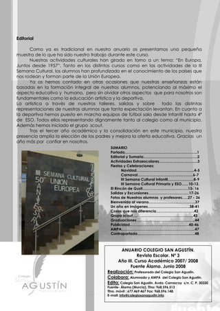 Anuario Colegio San Agustín 2008