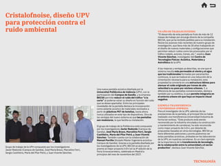 Una nueva pantalla acústica diseñada por la
Universitat Politècnica de València (UPV), con la
participación del Campus de ...