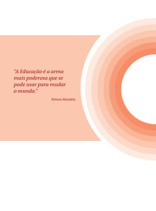 “A Educação é a arma 
mais poderosa que se 
pode usar para mudar 
o mundo.” 
Nelson Mandela 
 