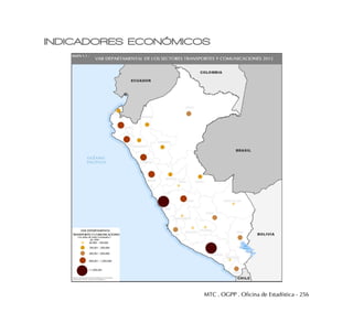 MTC . OGPP . Oficina de Estadística - 256
INDICADORES ECONÓMICOS
 