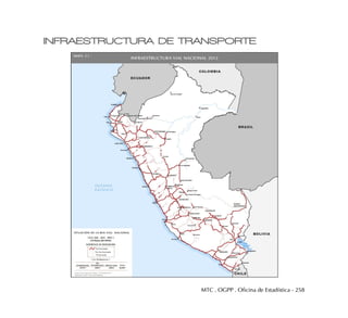 MTC . OGPP . Oficina de Estadística - 258
INFRAESTRUCTURA DE TRANSPORTE
 