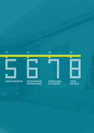 investimentos DESEMPENHO
OPERACIONAL
prestação
de contas
Ficha
Técnica
24 44 54 69
 