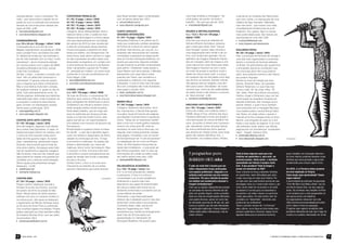 surpreendentes –como o excelente “Pe-         CONVERSAS PARALELAS                              pelo Brasil também sejam contemplados         uma frase sintetiza a mensagem: “Se               a banda do ex-vocalista dos Raimundos
cado”, que versa sobre a reação de um         #1 / A5 / 8 pags. / xerox / 2009                 com iniciativas deste tipo. (DU)              você gostou da escola, vai amar o                 que virou crente, e a reprodução de uma
padre ao ouvir a confissão dos excessos       #2 / A5 / 8 pags. / xerox / 2009                   sill.comix@uol.com.br                       trabalho”. Tão real que até dói. (DU)             matéria da Veja chamada “Rebeldes,
sexuais de uma linda jovem adepta dos         #4 / A5 / 12 pags. / xerox / 2010                  www.sillcartum.wordpress.com                   smartalexster@gmail.com                        mas nem tanto”, que mostra uma visão
jogos de Safo. (LM)                           #5 / A5 / 16 pags. / xerox / 2010                                                                                                                completamente tendenciosa do punk
   marcioliterato@gmail.com                   Colagens, letras datilografadas, fotos e         CURTO CIRCUITO                                DEUSES & METRALHADORAS                            brasileiro. Ora, galera, Veja é a revista
   www.fanzineliterario.blogspot.com          rabiscos feitos a mão: a essência mais           GRANDES INTERAÇÕES                            n.u. / 13,5 x 18,5 cm / 68 pags. /                mais podre desse país, não merece ser
                                              clássica da fanzinagem é a tônica desse          #1 / A4 / 13 pags. / digital / 2010           digital / 2009                                    reproduzida em zine não! (LM)
CONSEQUÊNCIAS                                 zine que especialmente em sua edição             Interações Estéticas é um prêmio da Fu-       Zine-livro que reúne as reflexões do                cronicas34@hotmail.com
n.u. /15 x 23 cm / 20 pags. / offset / 2008   de outubro de 2010 (a mais recente até           narte que contemplou artistas residentes      feiticeiro-filósofo Asmodeus, persona-              www.myspace.com/saraucomics
Consequências é uma HQ de Caio                a data de composição dessa resenha)              de Pontos de Cultura em vários lugares        gem criado pelo editor. Este “manual
Majado originalmente concebida em 2006        mistura português e espanhol em seus             do Brasil. Este fanzine, por sua vez, é o     para hereges” possui capa colorida e              DOUJINSHI TATSU
para o projeto Front, da Editora Via Lette-   textos ora diretos, ora introspectivos. De       resultado das intervenções de 3 artistas      uma diagramação bem similar a de um               #9 / A5 / 24 pags. / xerox / 2010
ra. Vetada da revista por sua extensão e      certa forma, esse último número é o regis-       convidados a participar da etapa paulis-      livro, com fontes bem grandes. Há um              Fato: a produção de fanzines de mangá é
por ter sido ilustrada com um traço “muito    tro das impressões do editor sobre uma           tana do Circuito Interações Estéticas, um     apêndice de imagens (bastante inspira-            uma das mais organizadas e numerosas
mainstream”, ela foi finalmente editada       temporada na Argentina, em contato com           evento que percorreu algumas cidades          das em mangás), além de mapas e uma               dentre o montante de fanzines editados
em volume próprio com o apoio da ABRA         a cena hardcore da província de Buenos           do país levando os artistas contemplados      carta manuscrita, todos feitos pelo editor.       no Brasil. Os admiradores dos quadrinhos
(Academia Brasileira de Arte), escola         Aires. Há também a genial HQ “Politikis-         pelo prêmio. Colaboram nesta edição a         Tais imagens mesclam-se com o texto,              e animações nipônicos constituem mes-
onde Caio é professor.                        to”, assinada por Insekto, um nome muito         Carol Ribeiro com seus haicais, o Wendell     um misto de ensaio e narrativa, onde o            mo uma subcultura: têm suas publica-
De fato, o traço - e também o enredo, por     conhecido no circuito punk/hardcore de           Sacramento com suas HQs e nosso               objeto da crítica é bem claro: a crença           ções, seus próprios eventos e até mesmo
sinal - têm um jeitão bem americano e         Porto Alegre. (LM)                               querido Law Tissot, que coordenou a           em qualquer tipo de divindade como algo           seu próprio linguajar.
mainstream. É aquela coisa de supera-            toscotilldeath@hotmail.com                    publicação e colaborou com algumas            que diminui os homens. Sobram críticas            Dentre os zines de mangá que rece-
ção e vingança que todos conhecemos.             www.flickr.com/setuabossafossenova            ilustrações. O zine foi feito meio de sope-   não apenas para as religiões, mas tam-            bemos, Doujinshi Tatsu, do capixaba
Mas é uma história muito bem contada,                                                          tão e em condições não muito favoráveis,      bém para outras “divindades” de nosso             Adriano Takamura, é o que mais traz
de qualquer maneira. E, goste ou não do       CORDEL COMIX                                     mas passa o recado. (DU)                      universo pop, como as sub-celebridades            à tona o lado “fã” da coisa. Aliás, “fã”
estilo, Caio está desenhando muito. As        n.u. / A5 / 132 pags. / offset / 2009               tissot_law@yahoo.com.br                    de reality shows e até mesmo o consumo            não: otaku. Além de publicar sua própria
últimas páginas, dedicadas aos sketches       Há mais de 20 anos, o caruaruense Sill              www.fanzinotecamutacao.blogspot.com        do “deus-cerveja”. (LM)                           história, Angel´s Dimension (que, por ser
realizados pelo autor, onde é possível ver    desenha seus cartuns e HQs de uma pá-                                                              ouroboros.santos@gmail.com                    continuação de episódios iniciados em
a evolução e a estrutura das persona-         gina carregados de referências à cultura         DANDO PALA                                                                                      edições anteriores, não consegui acom-
gens, formam um interessante comple-          nordestina e de críticas à sempre contur-        #1 / A5 / 8 pags. / xerox / 2010              DISCURSO ANTI-CONFORMISTA                         panhar direito), o autor incluiu também
mento para a publicação. (DU)                 bada situação político-social brasileira.        Colagens, desenhos rabiscados, recor-         e.e. / A5 / 16 pags. / xerox / 2007               uma entrevista com a mangaká Monique,
   caiomajado@ig.com.br                       Parte deste trabalho, que ao longo dos           tes, manuscritos: o Dando Pala aposta         Zine punk cristão com matérias sobre o            uma matéria sobre o anime Shoujo Kaku-
   www.caiomajado.blogspot.com                anos foi publicado em diversos jornais           na sujeira visual em breves oito páginas      CBGB, Gang of Four, resenha dos docu-             mei Utena, um artigo sobre o quanto a
                                              locais e no fanzine Cordel Comix, está           que destilam inconformismo e questiona-       mentários Botinada e Punks are alright e          internet torna fria a relação entre os tomo-
CONTRA ARTE ARTE CONTRA                       agora reunido em um caprichadíssimo              mento. “Notas de um hedonista maldito”        uma reprodução da coluna do Mario Tos-            dachis, uma biografia do astro do j-rock
#1 / A5 / 40 pags. / xerox / 2010             livro editado com incentivo do governo de        abre o zine com o estilo gráfico bastante     cano, do extinto (e ótimo) zine Contraven-        Hyde e uma seção de tegamis. E se você
Zine de imagens, algumas muito abstra-        Pernambuco.                                      comum nos zines anos 90, onde se              ção, abordando certas neuroses típicas            não entendeu nada, relaxa: nas últimas
tas e outras mais figurativas. A capa, no     Simplicidade é a palavra chave no traba-         recortava um texto linha a linha que, em      da cena punk/hardcore (acho apenas                páginas tem um providencial “vocabulário
tradicional papel marrom do coletivo, tem     lho de Sill – o que não é demérito algum,        seguida, eram anarquicamente coladas          que deveria ser citada a fonte, pois muita        otaku”. Arigatô, Adriano! (DU)
o nome do zine marcado sobre pince-           como nos lembra o depoimento de Henry            pela página. Completa o zine um trecho        gente não saberia identificar isso...).              adrianotatsu@yahoo.com.br
ladas de tinta guache negra. As ilustra-      Jaepelt na contracapa do livro. O traço          de Schopenhauer de “A arte de escrever”       Há também uma matéria sobre o Rodox,                 www.tatsuestudio.blogspot.com                     Dr. Sexta-Feira
ções, variadíssimas, apresentam traços        é econômico e estilizado. As piadas são          e a adaptação de um conto de Rubem
diversos, denunciando que se trata de         diretas e debochadas, por vezes até              Alves. As informações manuscritas às
uma obra coletiva. Há espaço para histó-      ingênuas, típico humor de botequim. Mas          vezes são ininteligíveis - o que pode ser
rias em quadrinhos e algumas colagens.        o conjunto, no final, funciona muito bem:        até mesmo proposital, mas no caso de
Não há textos, mas isso não impede que        é divertido e cumpre exemplarmente seu           informações de contato do editor pode           3 perguntas para                                Você já disse algumas vezes que criar                quero trabalhar com ilustração editorial e
seja possível ler nessas uma grande pro-      papel de retratar sem firulas a realidade        ser melhor deixar mais claro. (LM)                                                              histórias em quadrinhos é, para você, um             de livros infantis; pretendo desenhar umas
ximidade com o discurso anticivilização.      do país e do povo.                                  dandopala600ml@gmail.com                     RODRIGO OKUYAMA                                 processo penoso. Ainda assim, o resultado            histórias que havia pensado e agora está
Ótima opção para presentear amigos            Cordel Comix, o livro, é um justo reco-                                                                                                          apresentado aos leitores é sempre muito              amadurecida para compor alguns livros.
designers ;-) (LM)                            nhecimento ao trabalho de um artista             DELINQUÊNCIA ACADÊMICA                          É cada vez mais fácil e barato para um          bom. O que acontece? Você já chegou a
   casa@riseup.net                            peculiar. Esperamos que outros autores           n.u. / A5 / 16 pags. / xerox / n.i.             editor independente lançar publicações          pensar em abandonar as HQs?                          Em 2010, o La Permura esteve presente
   contraarte.noblogs.org                                                                      D.A. é um zine emputecido, rebelde              com aspecto profissional, chegando a re-        Fazer o fanzine me força a desenhar histórias        em uma exposição na Turquia.
                                                                                               e subversivo. O foco é a crítica à              sultados muito próximos aos das revistas        em quadrinhos: tenho dificuldade pois tento          Como surgiu essa oportunidade? Houve
CONTRA MÃO                                                                     Consequências   universidade e ao mundo acadêmico,              comerciais. Por que a decisão de apostar        mudar meu traço em cada nova história. Por           algum retorno?
#1 / A4 / 24 pags. / xerox / 2010                                                              enfatizando o quanto este meio                  em edições com acabamento artesanal e           um lado acho que cada história precisa de uma        A oportunidade de participar da exposição
Projeto coletivo idealizado durante o                                                          abandonou seu papel de disseminador             tiragens limitadíssimas?                        abordagem única (e o visual conta muito) e, por      “Even My Mum Can Make a Book” veio do
Primeiro Encontro de Zineiros, ocorrido                                                        de cultura e saber para tornar-se um            Creio que as edições independentes possam       outro, tenho medo de me prender a um estilo          convite do Gamze Özer, um dos organiza-
em janeiro de 2010 na cidade de São                                                            ambiente conformista e conivente com as         ser pensadas de maneira diferente das edi-      de desenho.O correto para um desenhista é            dores. Ele conheceu meu trabalho no Flickr
Paulo. Reúne textos de vários autores /                                                        outras esferas do poder.                        ções com grande tiragem: existe a possibili-    se prender a um estilo e buscar um aprimora-         e me contactou por e-mail perguntando se
editores com foco no universo zinístico e                                                      Felizmente, o que esta publicação               dade nos zines de encadernações diferentes,     mento pela prática. Por este motivo nem me           não queria enviar uns trabalhos.
na cultura punk, dos quais se destacam                                                         oferece não é desabafo juvenil, mas dois        usar papéis diversos, pensar em outro tipo      considero um “desenhista”; não tenho uma             Os organizadores colocaram num site
o depoimento de Renato Donisete sobre                                                          textos bem construídos e provocativos.          de impressão (que fuja do off-set), etc; pois   postura de um profissional.                          (http://evenmymumcanmakeabook.tumblr.
os 20 anos do Aviso Final e a entrevista                                                       O primeiro deles, aliás, escrito por            busca um público que não está interessado       Talvez o próximo número do “La Permura”              com/) videos e fotos da exposição.
com a banda inglesa Inca Babies. Projeto                                                       Maurício Tragtenberg em 1978,                   na publicação tradicional. A baixa tiragem é    seja o último, ou eu fique um bom tempo sem          É legal ter esse registro de edições inde-
gráfico assinado por Katz (também editor                                                       impressiona por manter-se amargamente           reflexo deste público diferenciado, mas de      produzir quadrinhos e fanzines. Apesar de ter        pendentes diferentes de tudo que é lugar do
do Kaderno Bomba Zino), com seu estilo                                                         atual mais de 30 anos após sua                  menor número.                                   algumas ideias para os próximos números,             mundo e um público interessado em vê-las.
inconfundível. (DU)                                                                            apresentação no I Semanário de
   contramaozine@yahoo.com.br                                                                  Educação Brasileira. Na quarta capa,




12   UGRA PRESS - 2011                                                                                                                                                                                                             1o ANUÁRIO DE FANZINES, ZINES E PUBLICACÕES ALTERNATIVAS       13
 