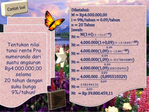 Matematika Keuangan Anuitas dan Rente 