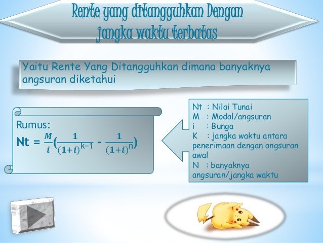 Matematika Keuangan Anuitas dan Rente 