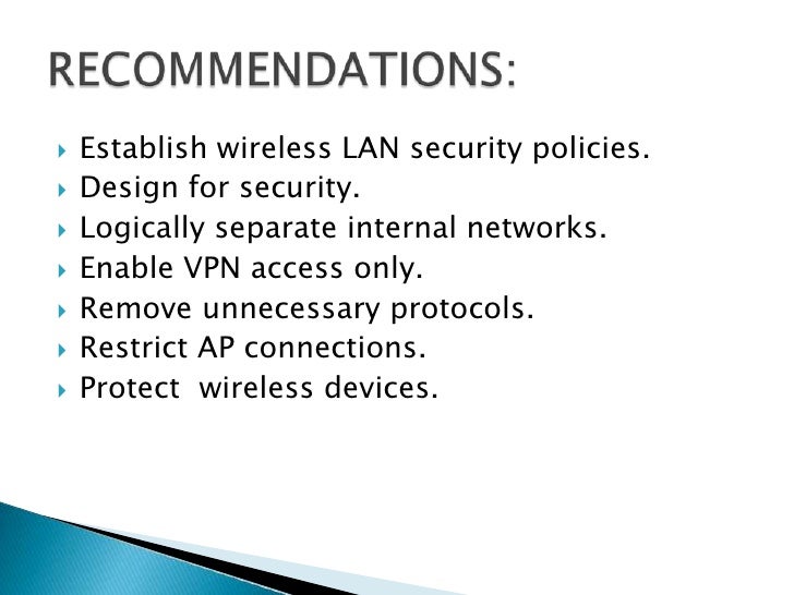 Wireless LAN security