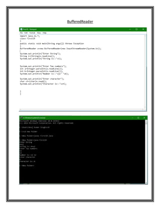 Scanner,BufferedReader,Applet | DOCX | Programming Languages | Computing