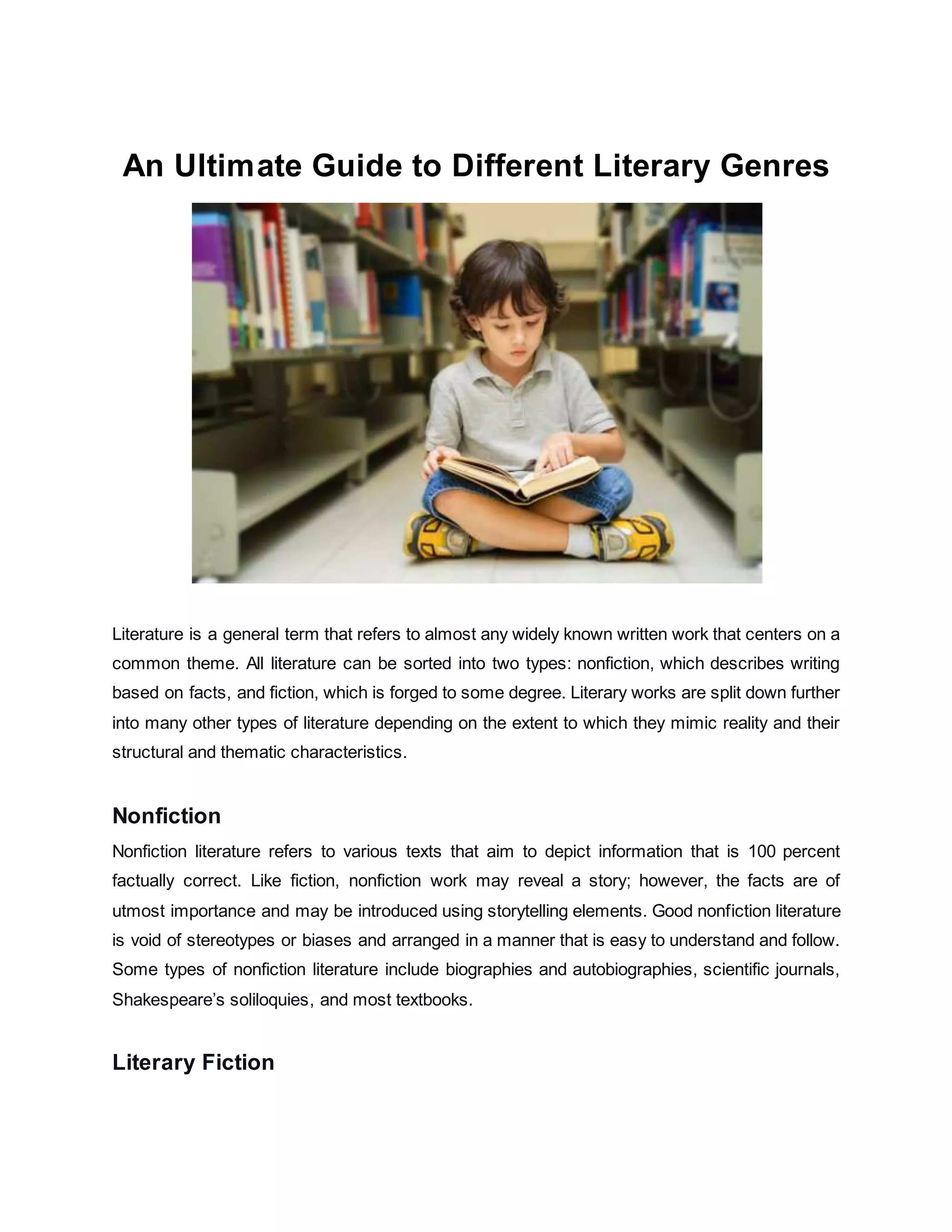Genres & Literary Movements: The Ultimate Quick Guide - f2nuwih