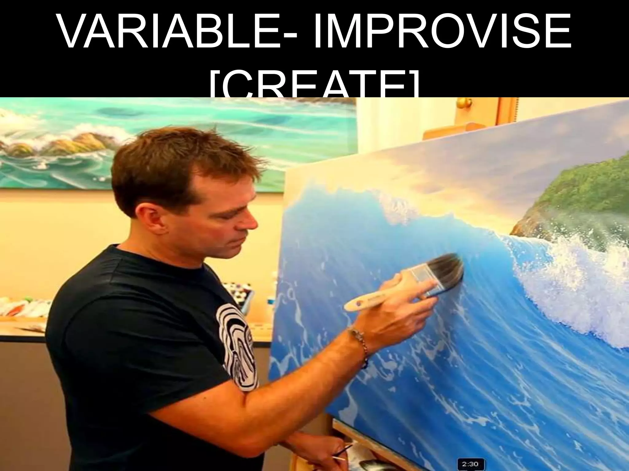 VARIABLE- IMPROVISE
[CREATE]
Chaos
 