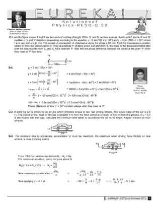 EUREKA!
                              Solutionsof
                           Physics-RESO-Q.22
Chandra Shekher Sharma
  Head of Dept. (HOD)
  Department of Physics




                                                                           Winner
                                                                        Nitin Jain
                                                                      Roll No.: 812095
                                                                        Batch: RG-4




                                               ANUNAAD - XXIV (JULY-SEPTEMBER 2011) 43
 