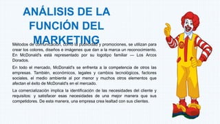 ANÁLISIS DE LA
FUNCIÓN DEL
MARKETING
Métodos de comunicación, como la publicidad y promociones, se utilizan para
crear los...