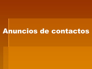 Anuncios de contactos 