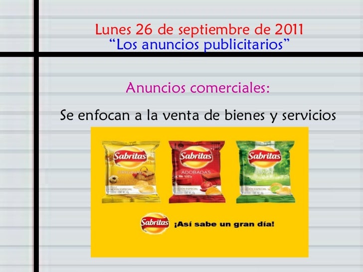 Anuncios publicitarios.