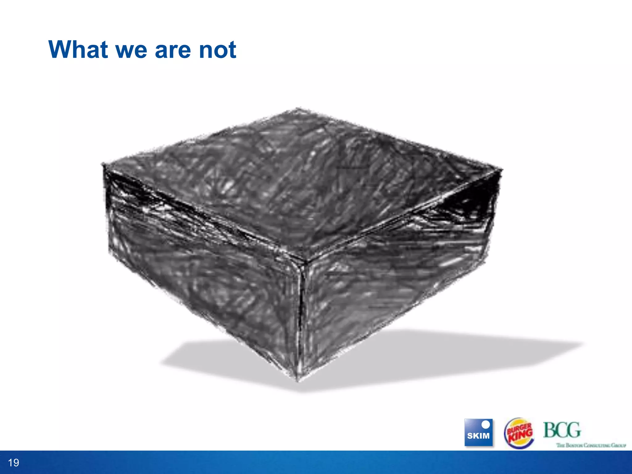 What we are not




19
 