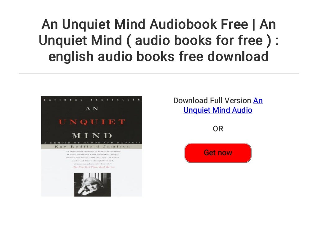 An Unquiet Mind Audiobook Free An Unquiet Mind Audio Books For Free 