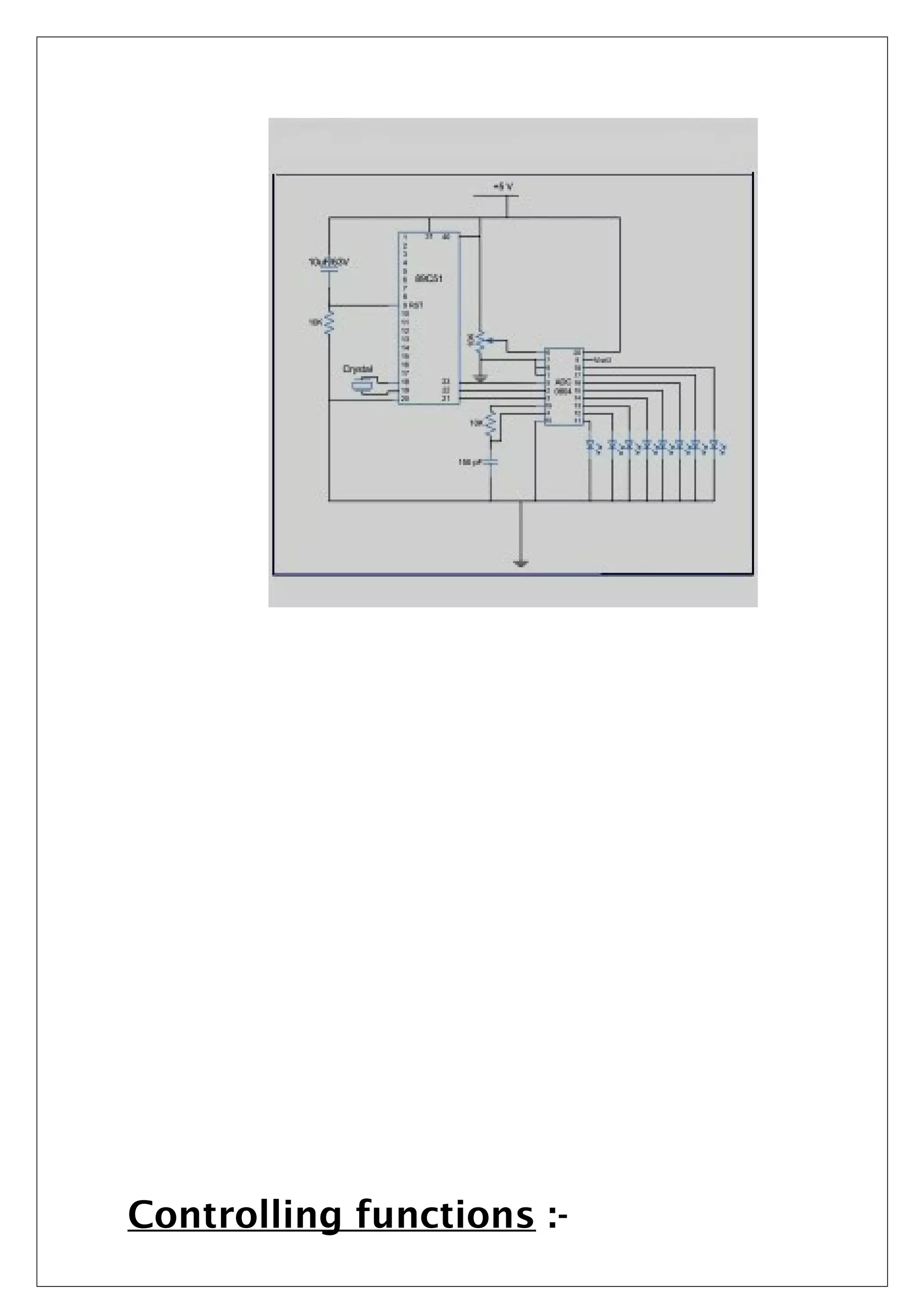 Controlling functions :-
 