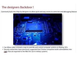 Hardware Trojans By - Anupam Tiwari