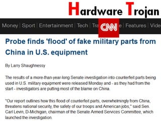 Hardware Trojans By - Anupam Tiwari