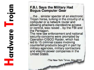 Hardware Trojans By - Anupam Tiwari