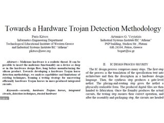 Hardware Trojans By - Anupam Tiwari