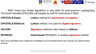 Dilithium Algorithm Navigating Post-Quantum Blockchain: Resilient Cryptography in Quantum ...