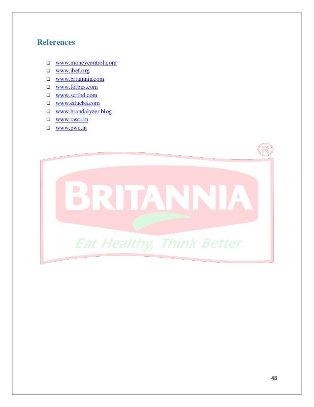 A Project Report on Britannia Industries Ltd