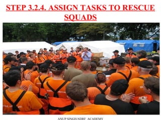 STEP 3.2.4. ASSIGN TASKS TO RESCUE
SQUADS
ANUP SINGH,NDRF ACADEMY
 