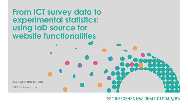 a nurra from ict survey data to experimental statistics survey statistics