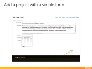 Add a project with a simple form
 