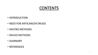 SCREENING OF ANTI CANCER DRUGS | PPTX