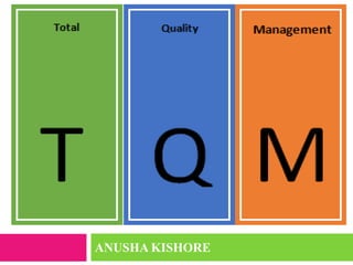 TOTAL QUALITY
MANAGEMENT (TQM)
ANUSHA KISHORE
 
