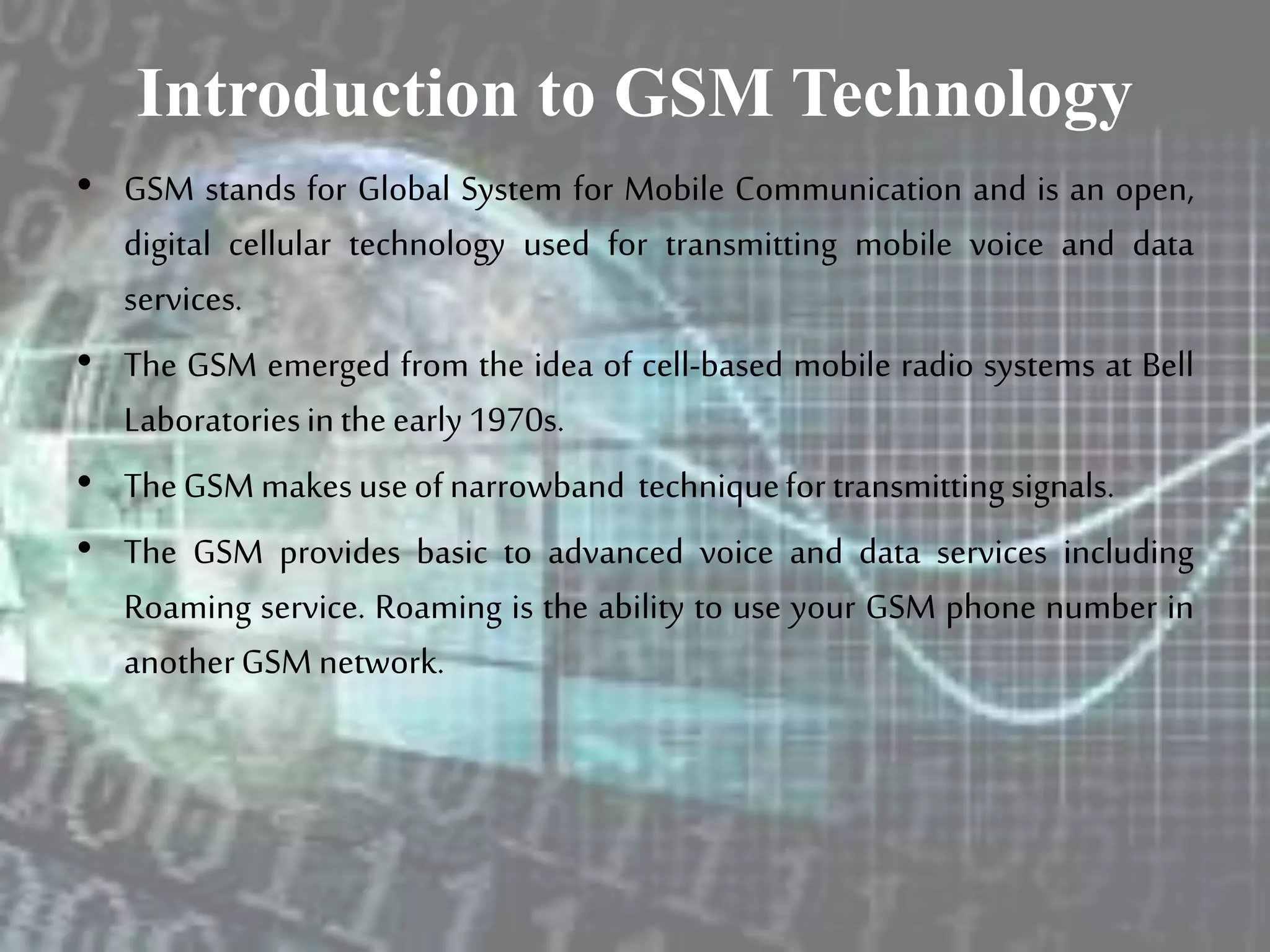 ppt on GSM architechture | PPT